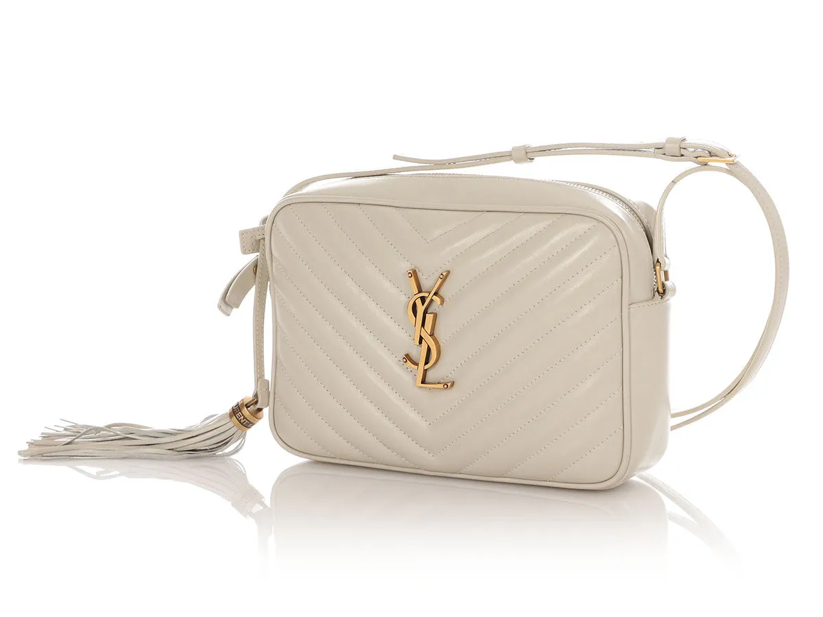 Saint Laurent White Lou Camera Bag