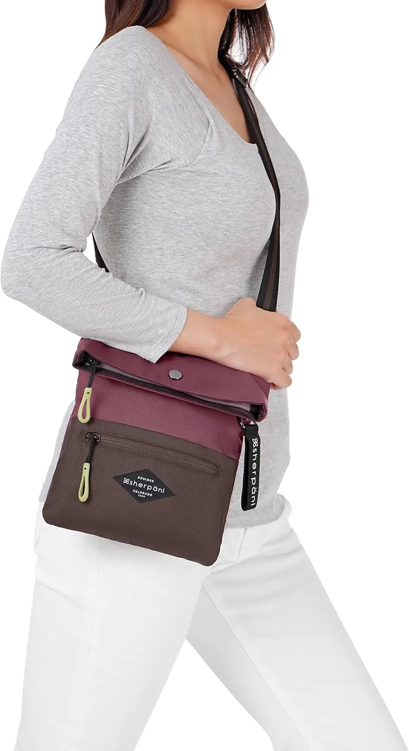 Sherpani Pica, Small Crossbody Purse, Nylon Crossbody Bag, Lightweight Cross Body Bag, Shoulder Bag, Purses for Women, Travel Bag, RFID Protection (Rosewood)