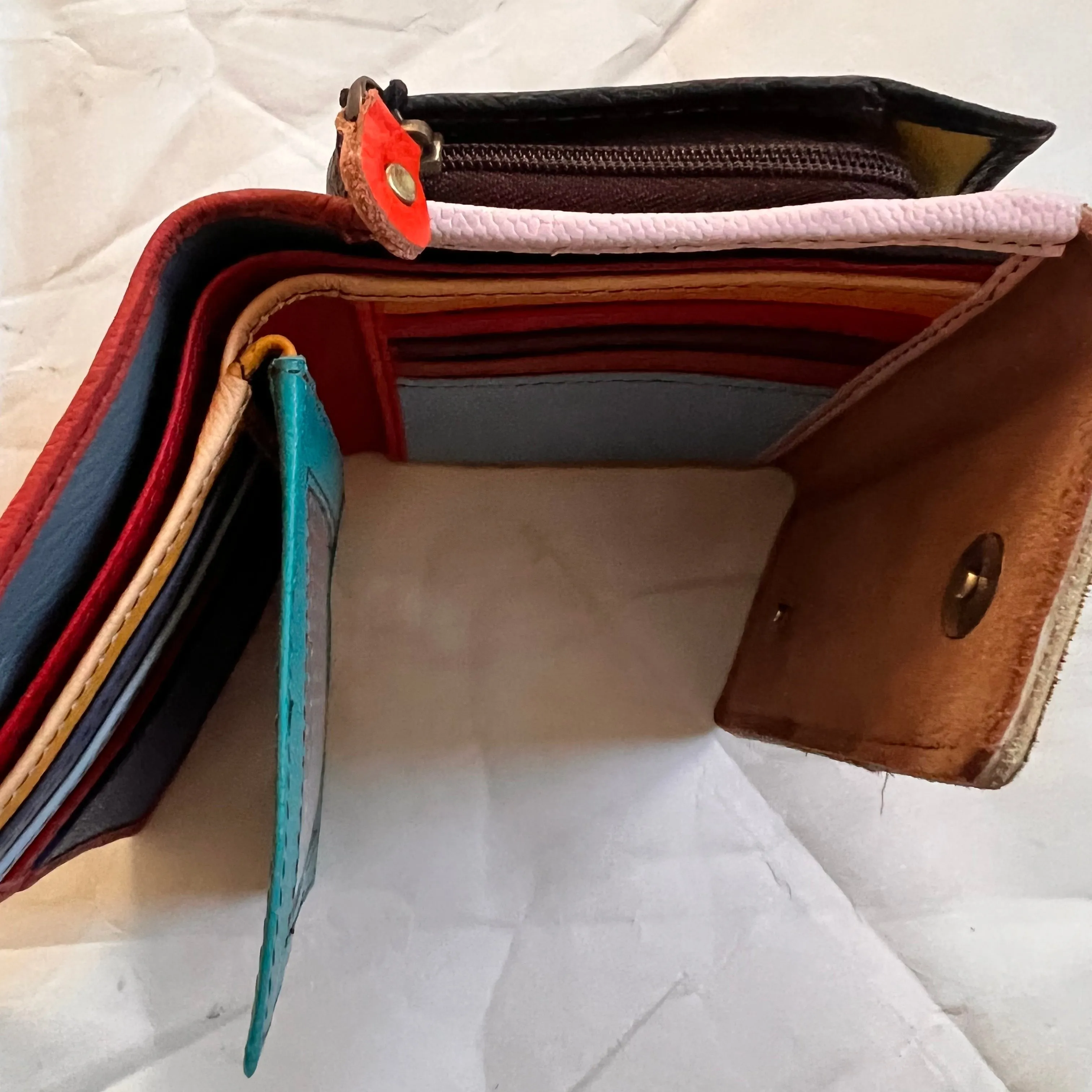 Soruka - Rings Wallet with Print, Rust