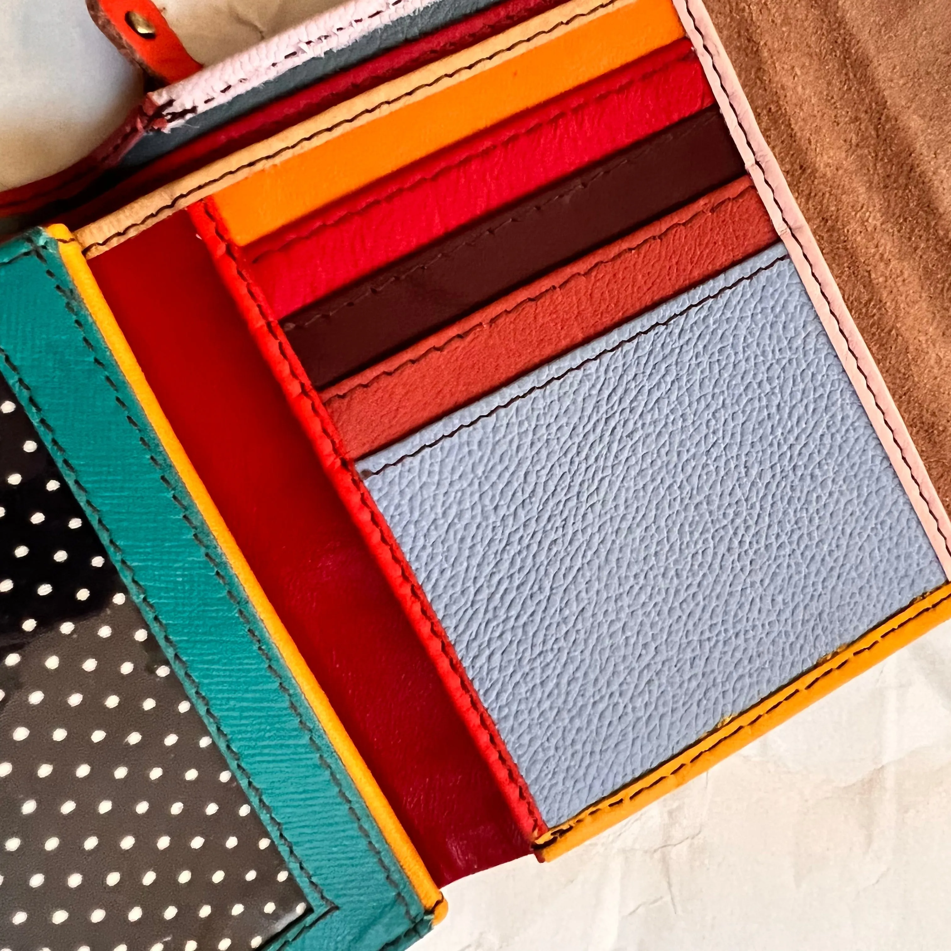 Soruka - Rings Wallet with Print, Rust