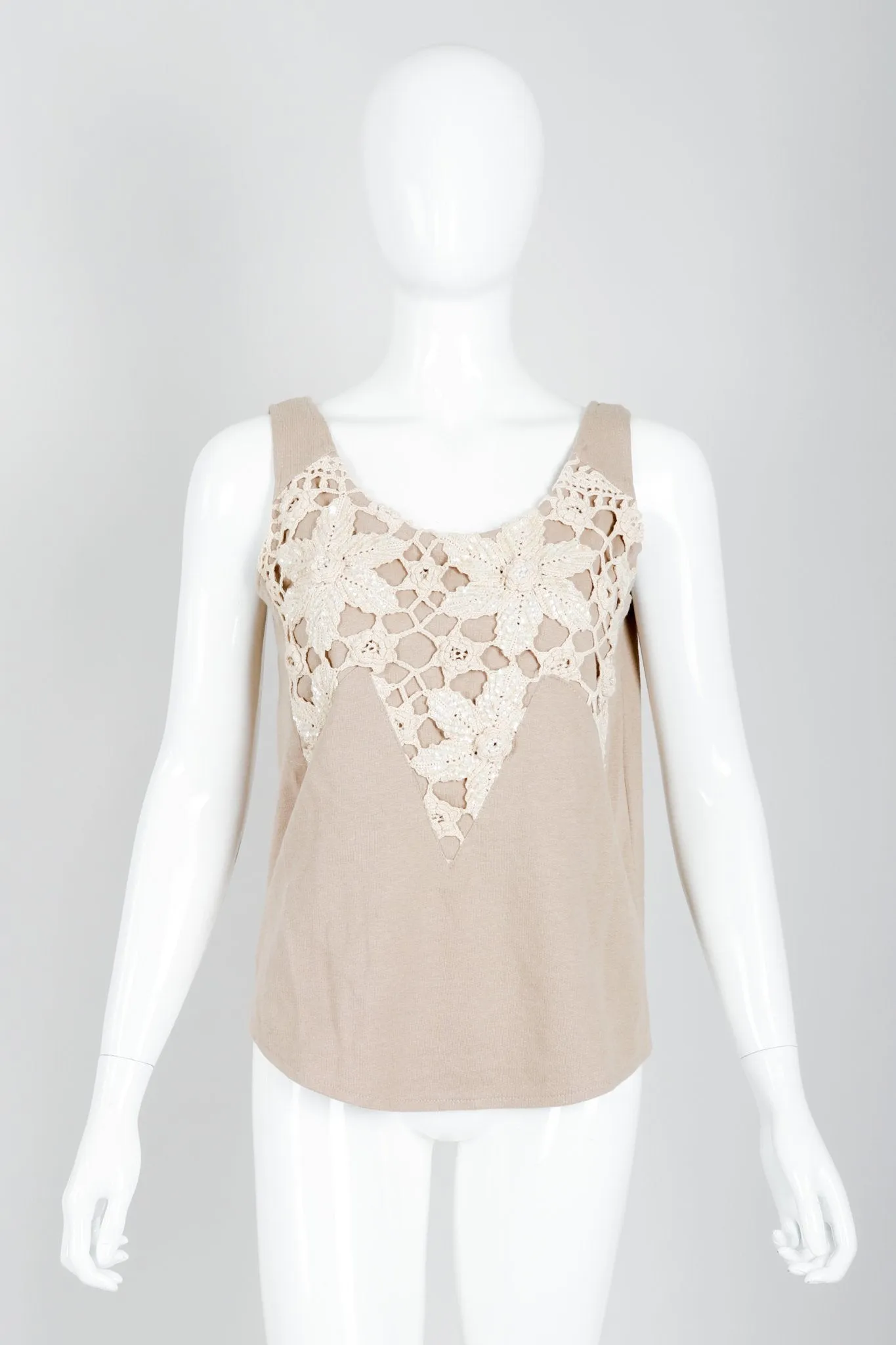 Sparkling Crochet Lace Coat & Tank Set