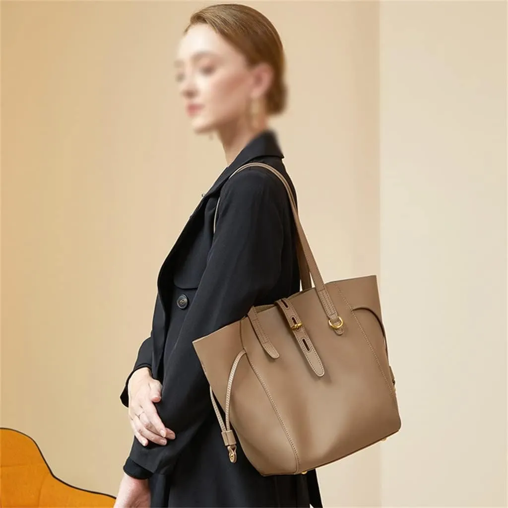 Spring and Leather Women's Bag Handbag Sigle Shoulder Large Capacity Everything Tote Bucket Bag