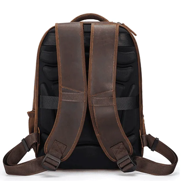 Urban Leather Weekender Backpack Large Capacity Travel Bag