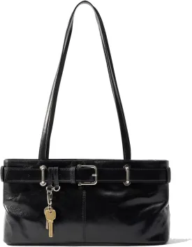 Vintage Shoulder Bag for Women Y2K Underarm Purse with Belt Buckle Small Satchel Tote Handbag
